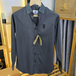 Logo Collar Shirt Grey