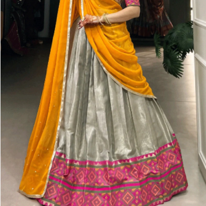 Grey Half Saree