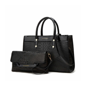 HANSONFY Elegant Crocodile Pattern Handbag