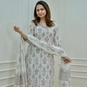 KLOSIA Women's Viscose Kurta Set with Dupatta