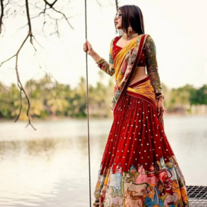 Kalamkari Print Lehenga
