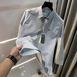 Grey Checks Logo Shirt