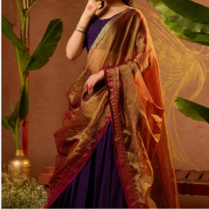 Mahalaxmi Half Saree in Purple